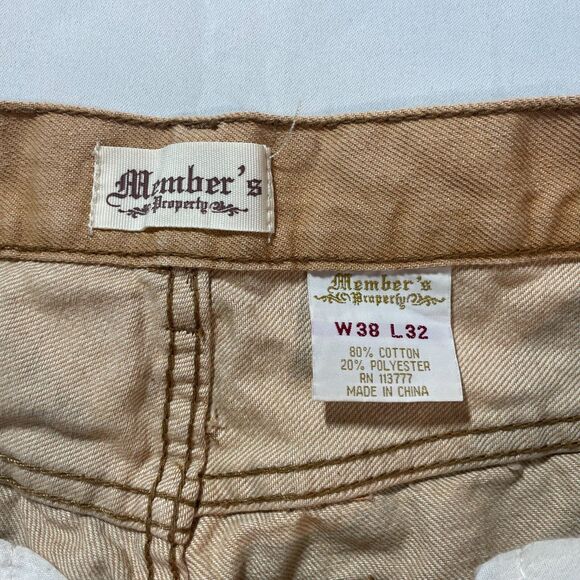 Vintage Member's Property Jeans Mens 38x32 Brown Baggy Loose Fit Y2K Hip Hop - Picture 3 of 5